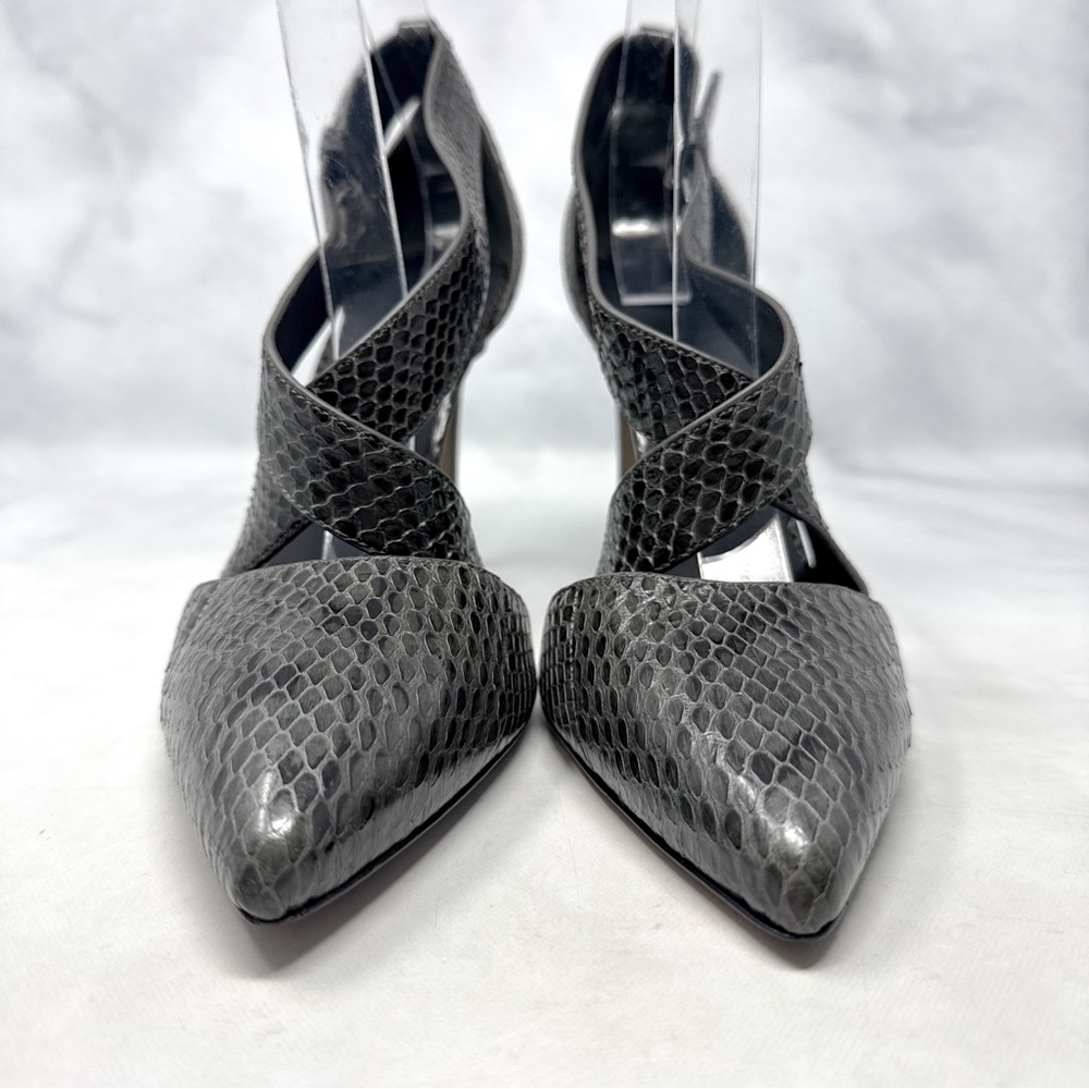 NEW Alexander Wang Marcelle Snakeskin Strappy Pointed Toe Pump Heel Leather 40.5 - Picture 5 of 14